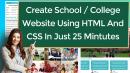Design school college Website using HTML CSS with source code