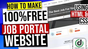 How To Design Job Portal Website In HTML And CSS